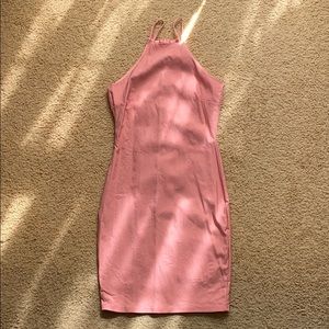 Pink tight fitted dress